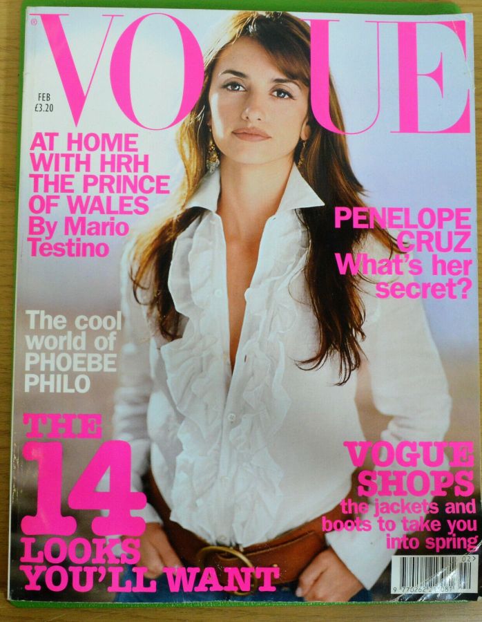 VOGUE UK magazine side cover  February 2002