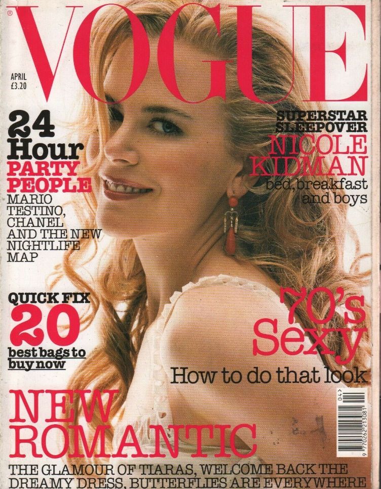 VOGUE UK magazine side cover  April 2002
