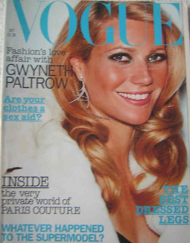 VOGUE UK magazine side cover  October 2002