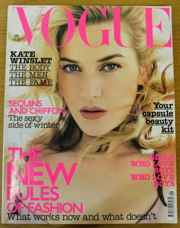 VOGUE UK magazine side cover  January 2003