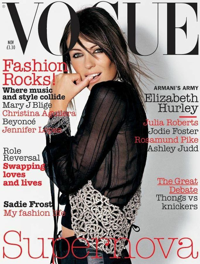 VOGUE UK magazine side cover  November 2003