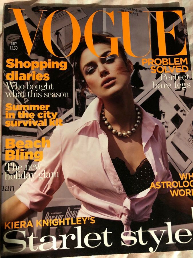 VOGUE UK magazine side cover  July 2004