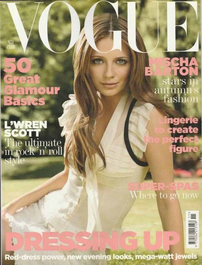 VOGUE UK magazine side cover  November 2006