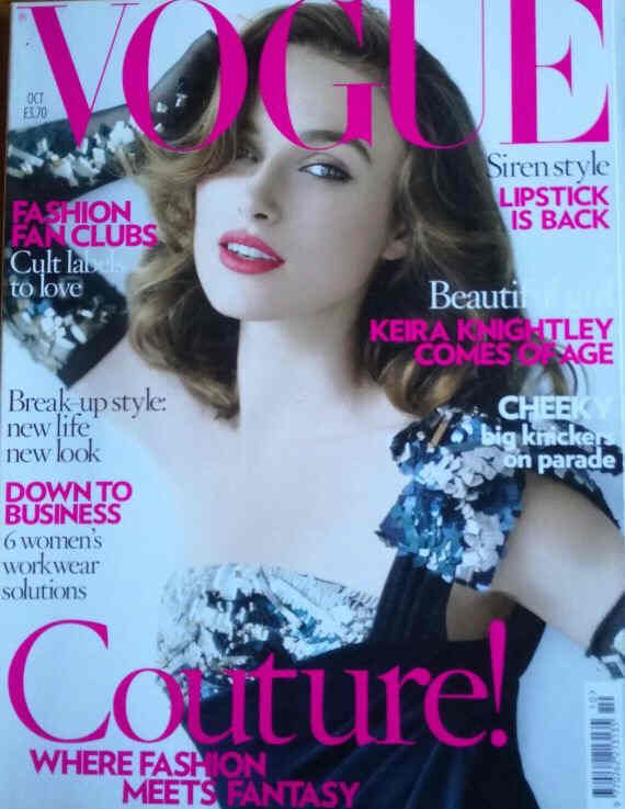VOGUE UK magazine side cover  October 2007