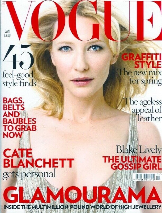 VOGUE UK magazine side cover  January 2009