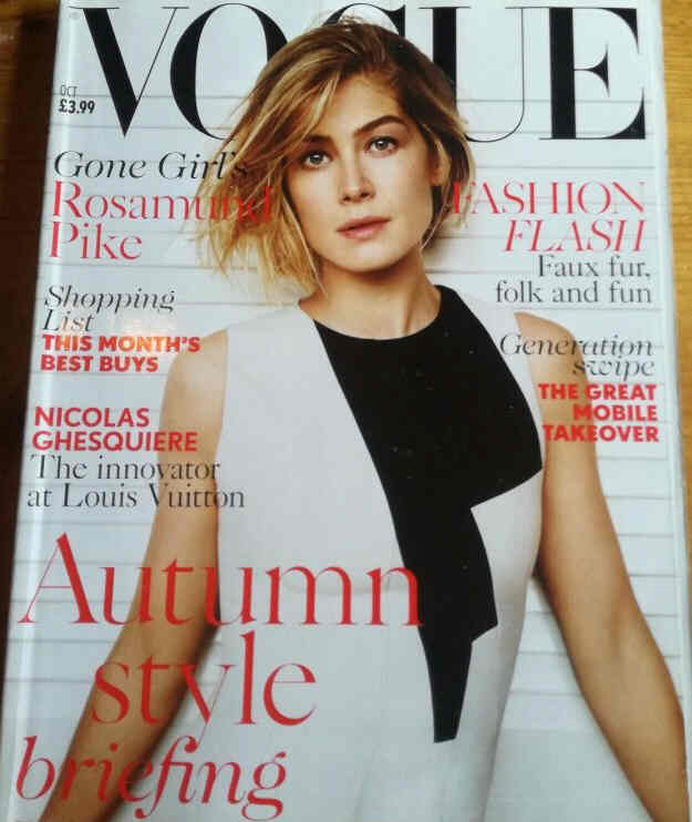 VOGUE UK magazine side cover  October 2014