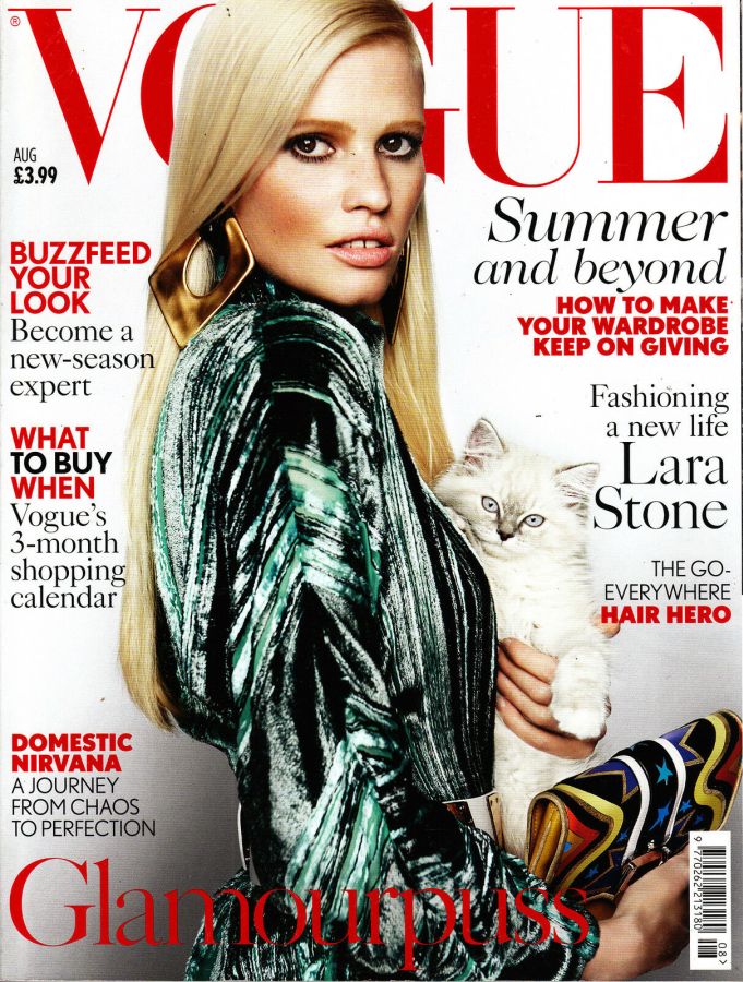 VOGUE UK magazine side cover  August 2015
