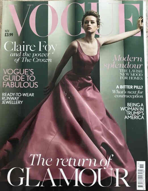 VOGUE UK magazine side cover  November 2017