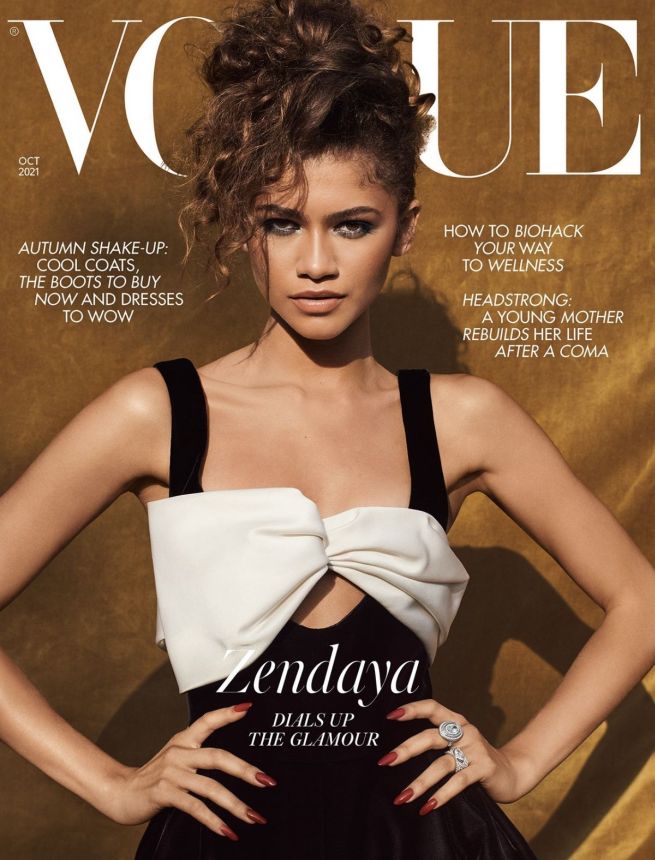 VOGUE UK magazine side cover  October 2021