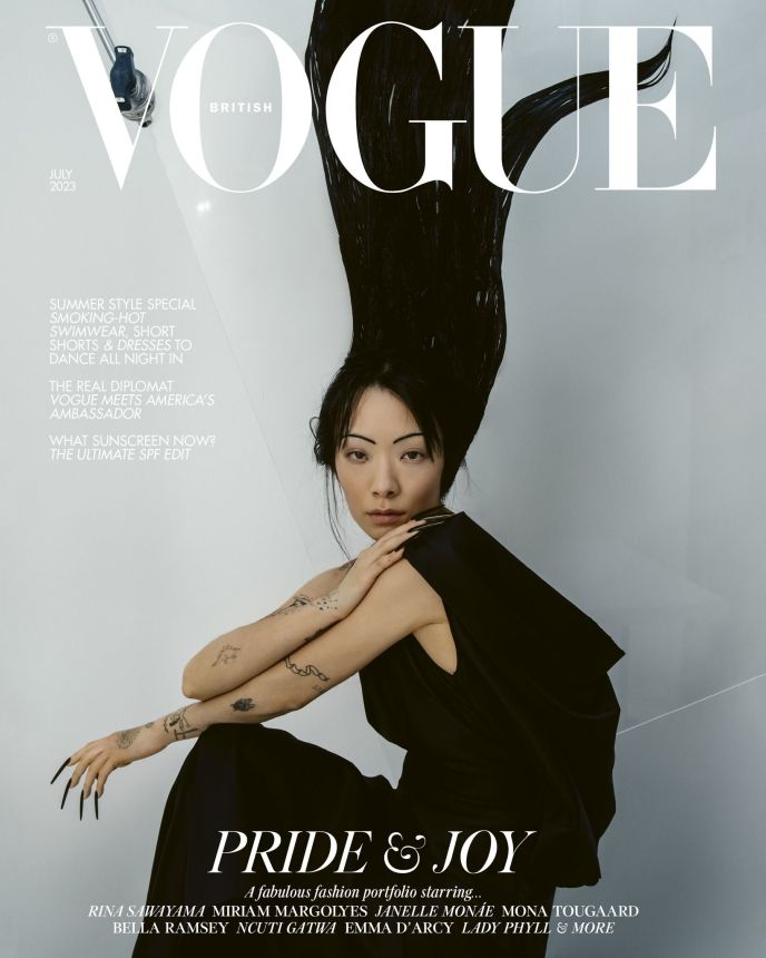VOGUE UK magazine side cover  July 2023