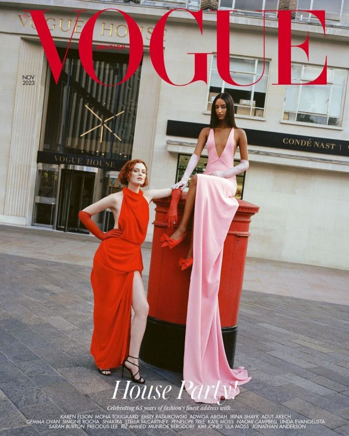 VOGUE UK magazine side cover  November 2023