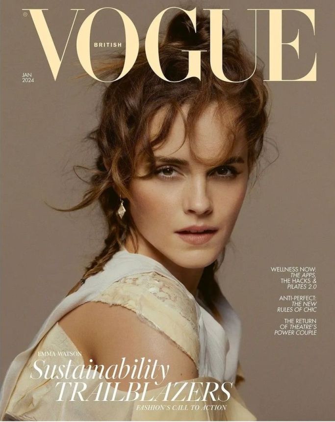 VOGUE UK magazine side cover  January 2024