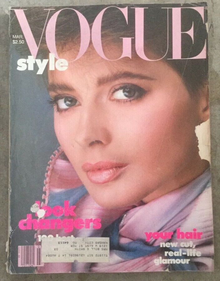 VOGUE USA magazine side cover  March 1982