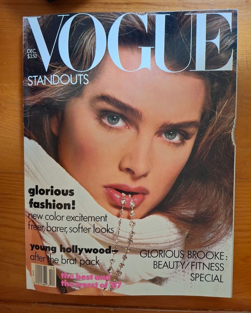 VOGUE USA magazine side cover  December 1987