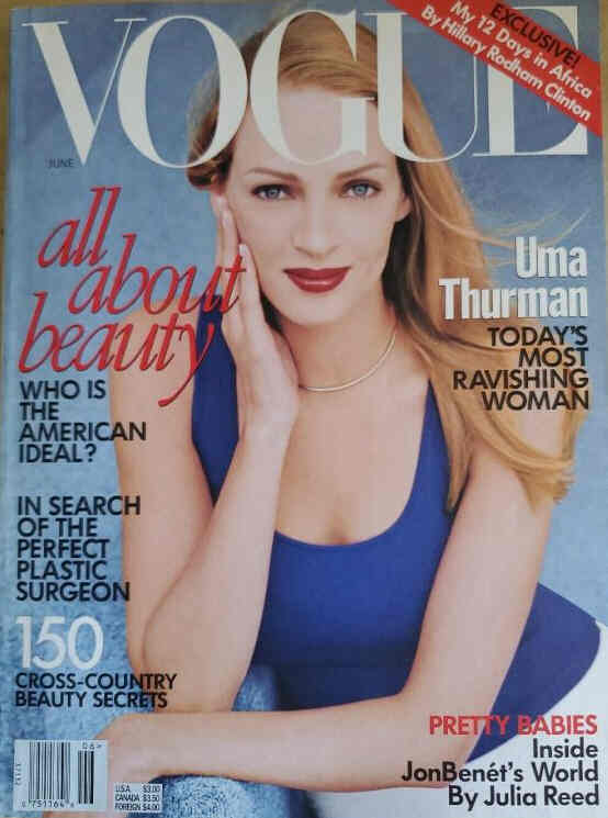 VOGUE USA magazine side cover  June 1997