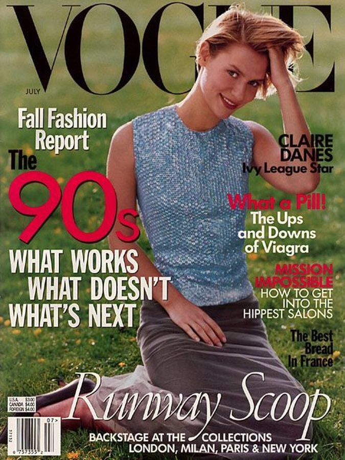 VOGUE USA magazine side cover  July 1998