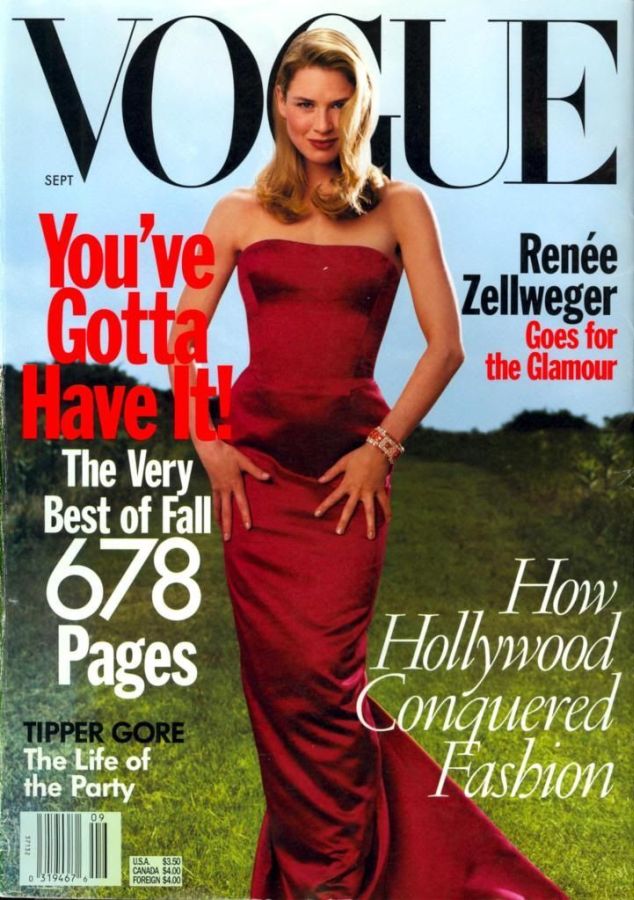 VOGUE USA magazine side cover  September 1998