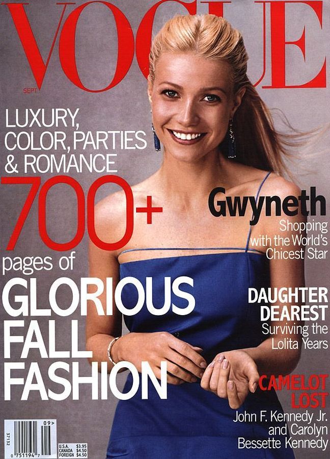 VOGUE USA magazine side cover  September 1999