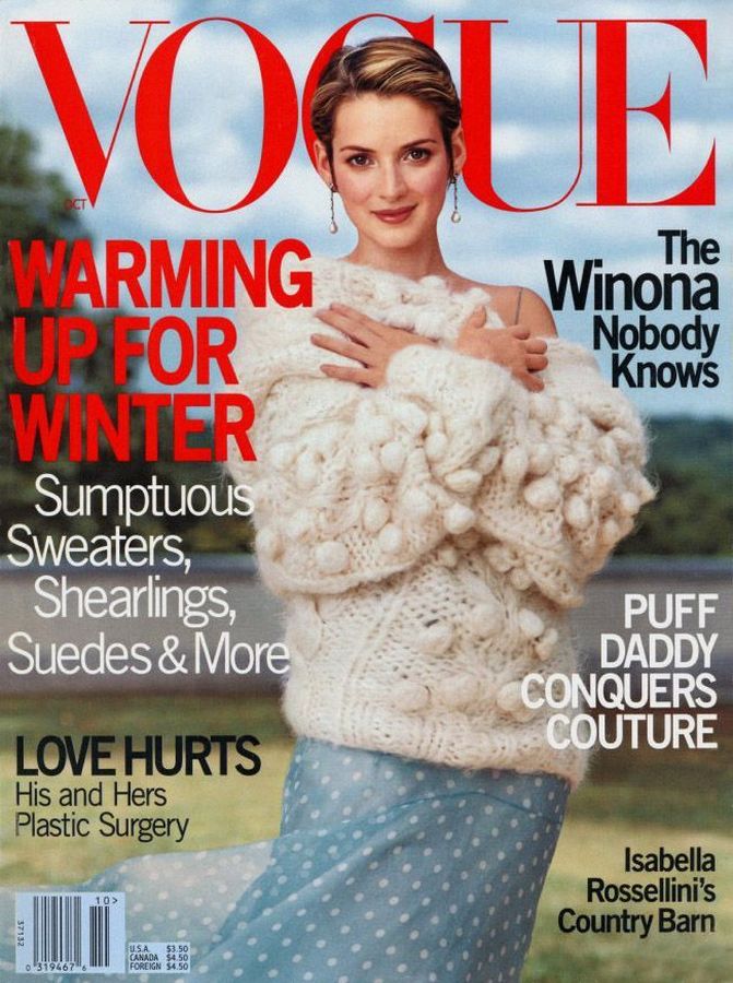 VOGUE USA magazine side cover  October 1999