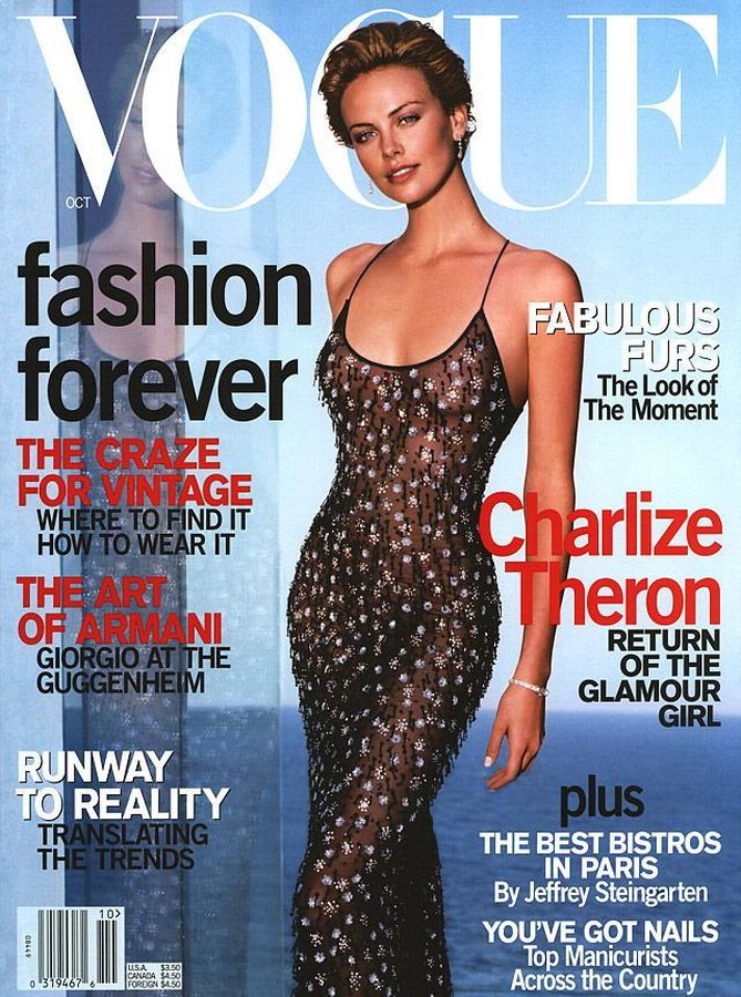 VOGUE USA magazine side cover  October 2000