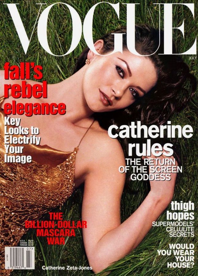 VOGUE USA magazine side cover  July 2001