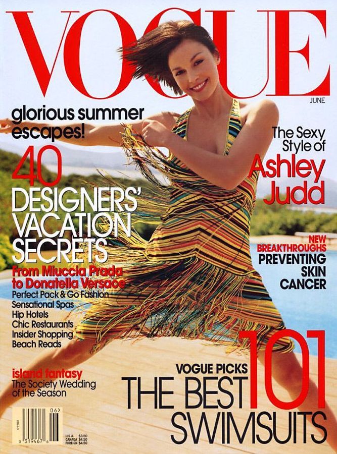 VOGUE USA magazine side cover  June 2002