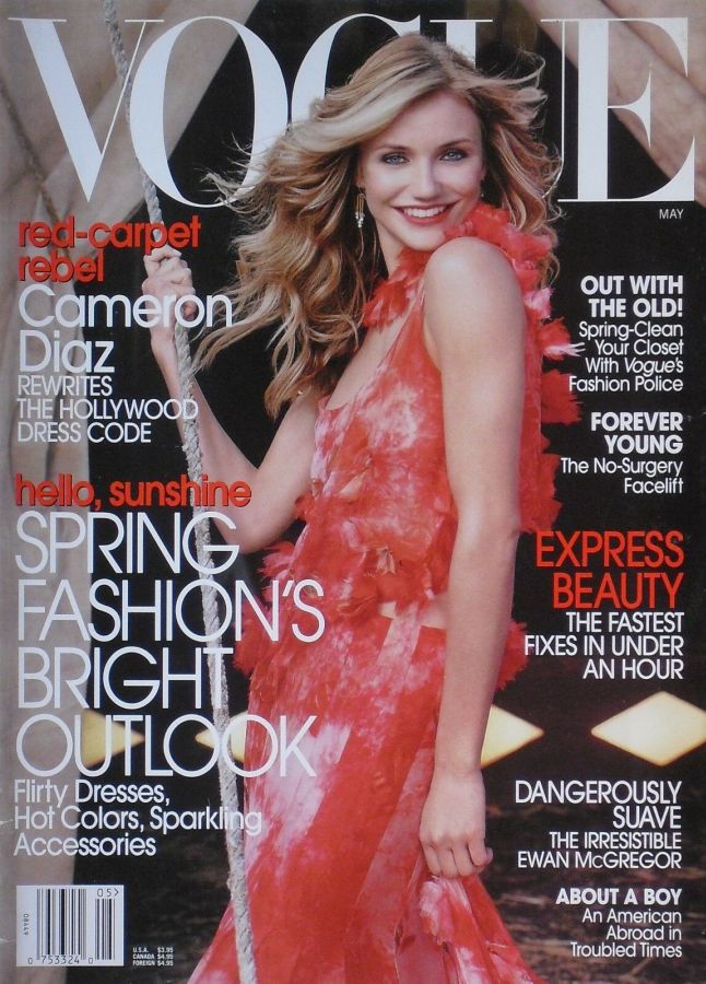 VOGUE USA magazine side cover  May 2003