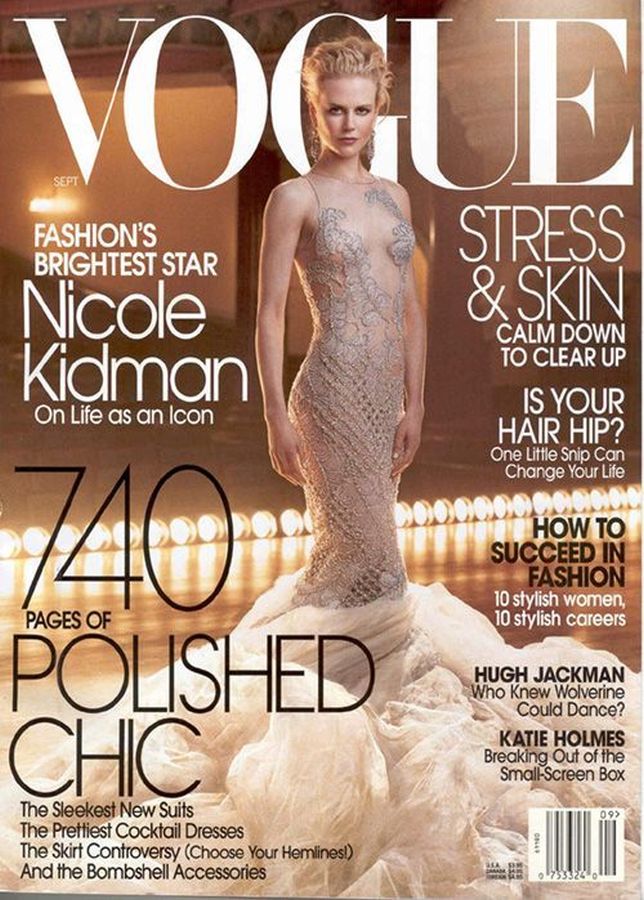 VOGUE USA magazine side cover  September 2003