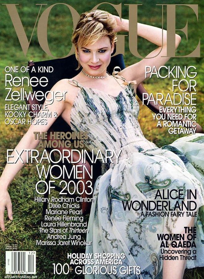 VOGUE USA magazine side cover  December 2003