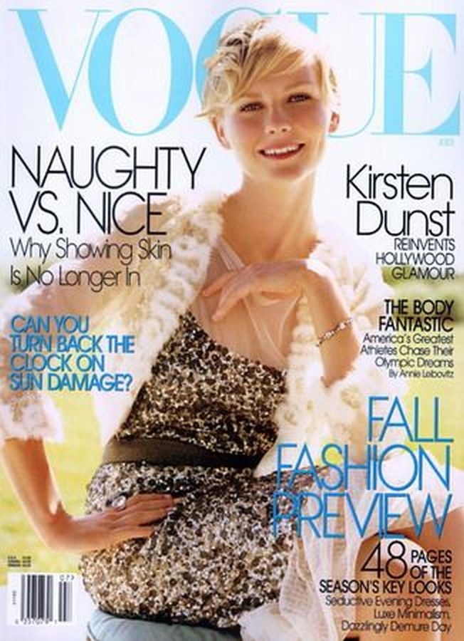 VOGUE USA magazine side cover  July 2004