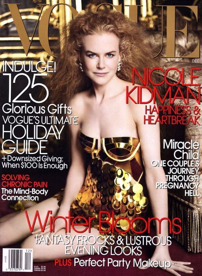 VOGUE USA magazine side cover  December 2006