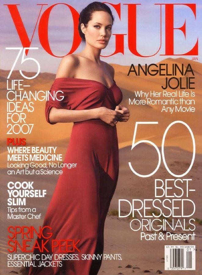 VOGUE USA magazine side cover  January 2007