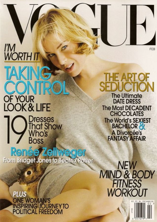 VOGUE USA magazine side cover  February 2007