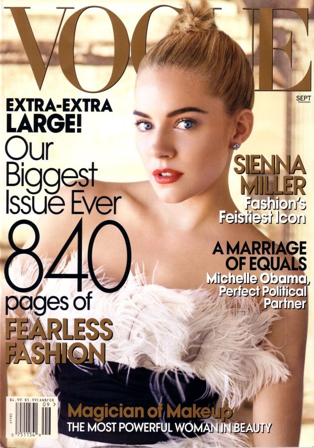 VOGUE USA magazine side cover  September 2007