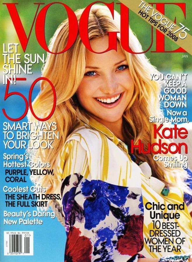 VOGUE USA magazine side cover  January 2008