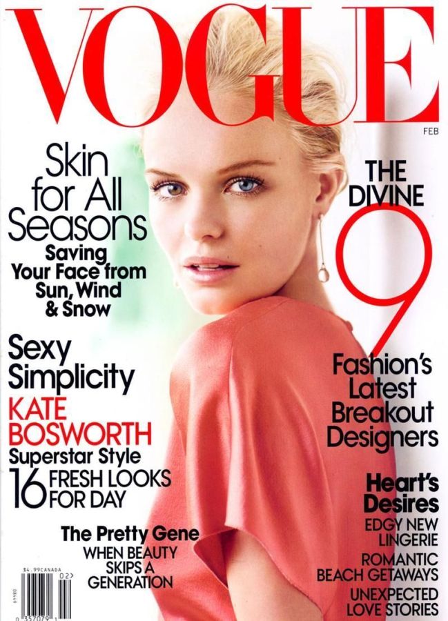 VOGUE USA magazine side cover  February 2008