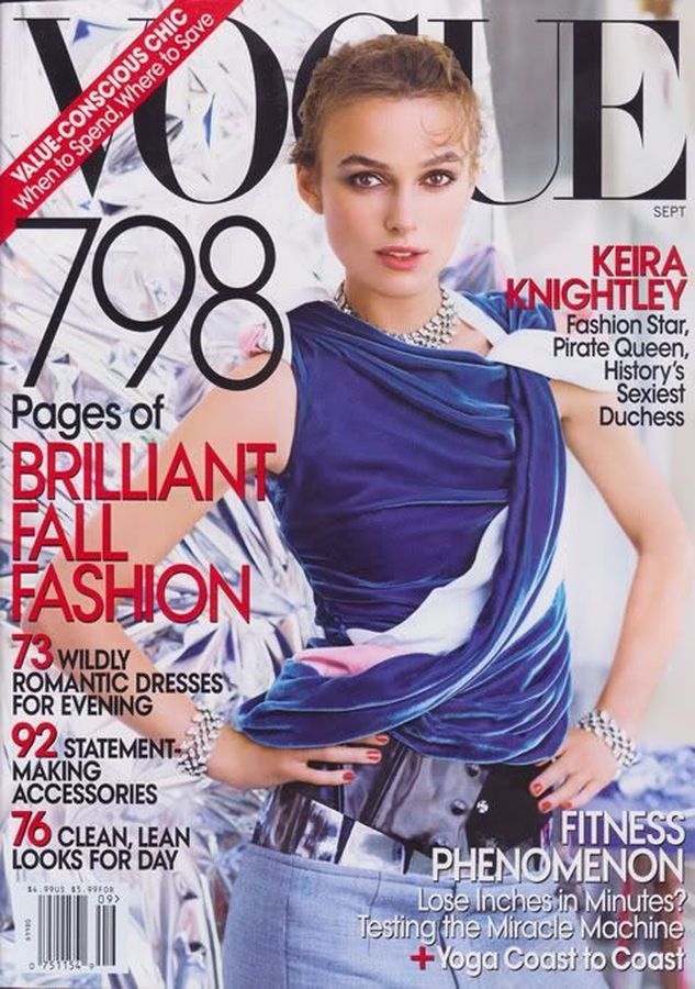 VOGUE USA magazine side cover  September 2008
