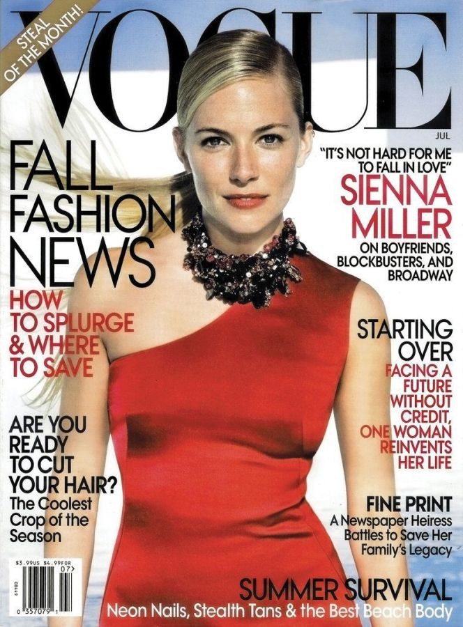 VOGUE USA magazine side cover  July 2009