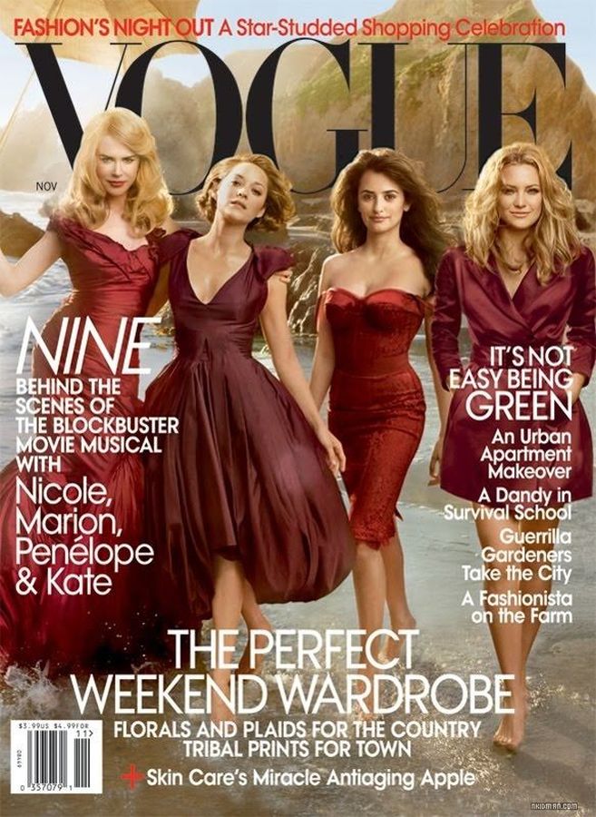 VOGUE USA magazine side cover  November 2009