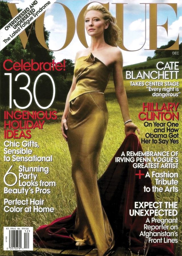 VOGUE USA magazine side cover  December 2009