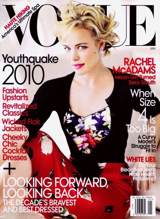VOGUE USA magazine side cover  January 2010