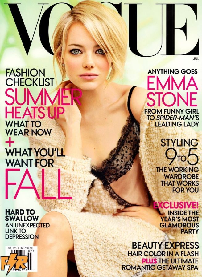 VOGUE USA magazine side cover  July 2012