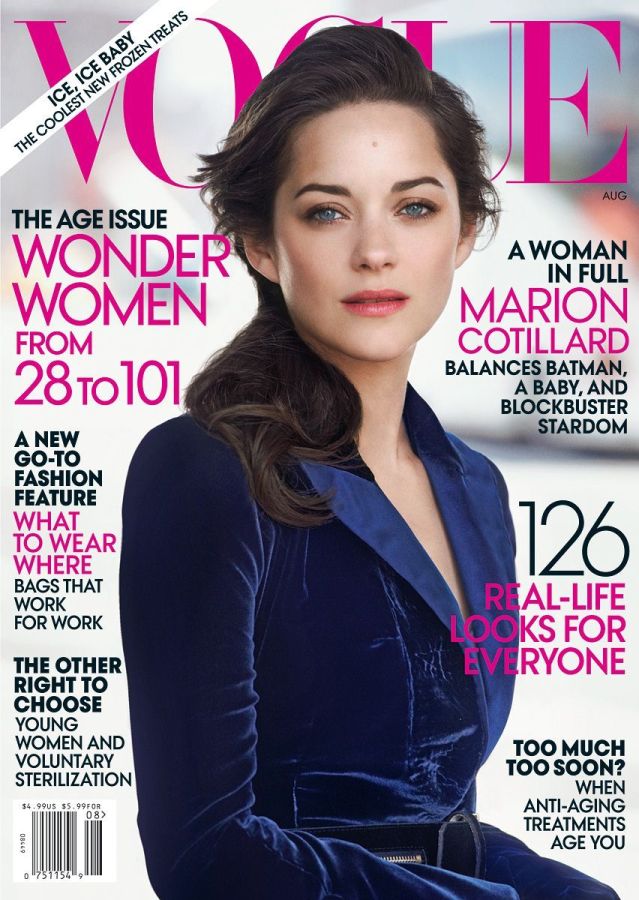 VOGUE USA magazine side cover  August 2012