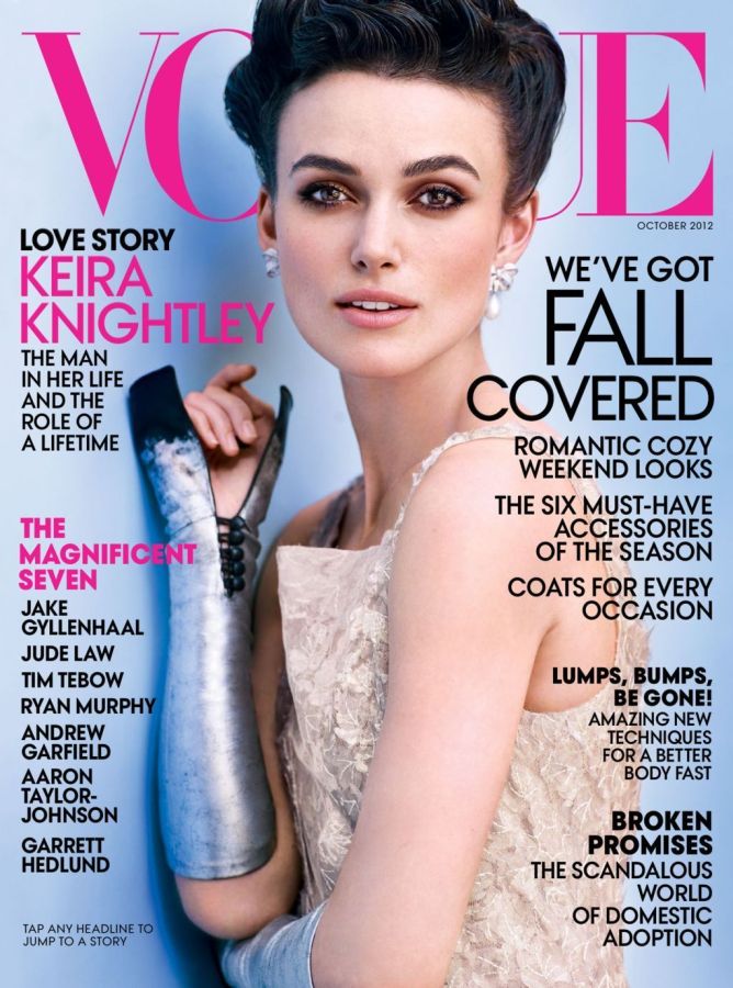 VOGUE USA magazine side cover  October 2012