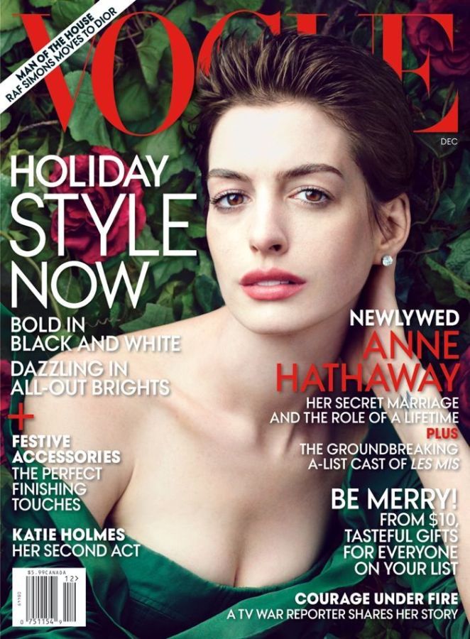 VOGUE USA magazine side cover  December 2012