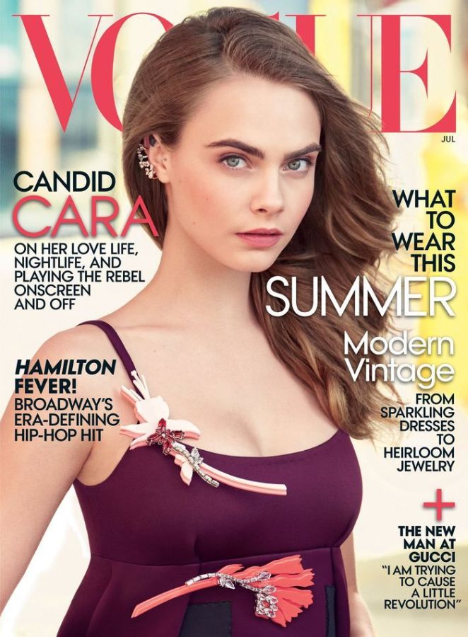 VOGUE USA magazine side cover  July 2015