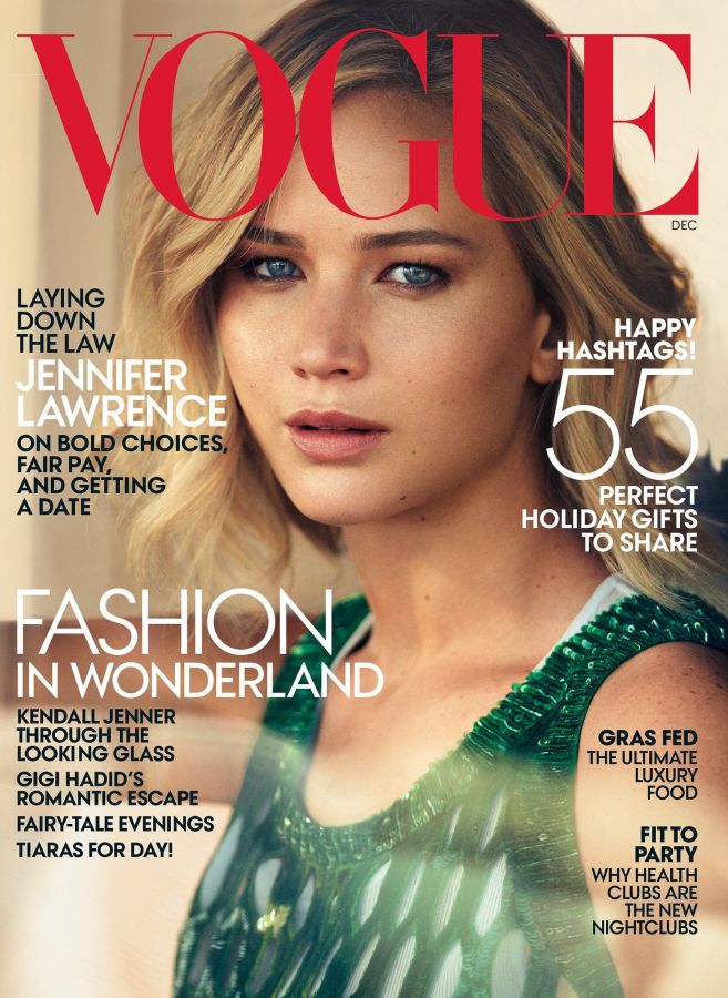 VOGUE USA magazine side cover  December 2015