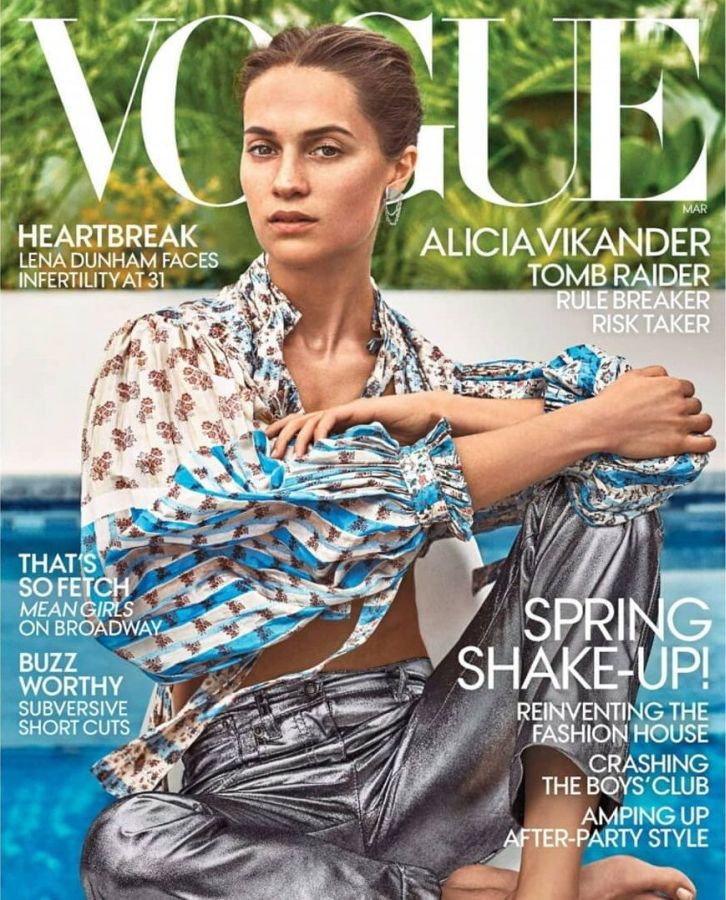 VOGUE USA magazine side cover  March 2018