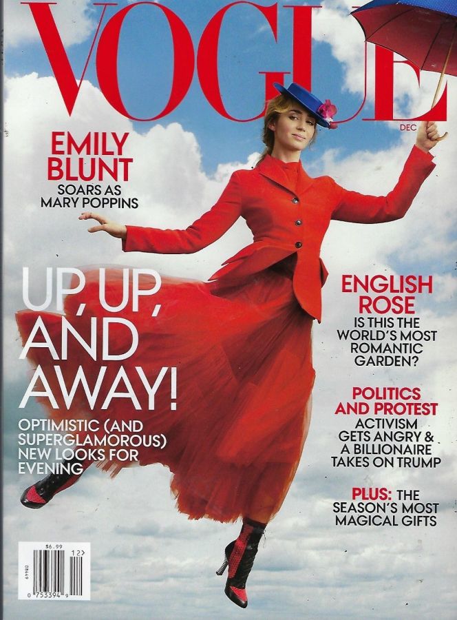 VOGUE USA magazine side cover  December 2018