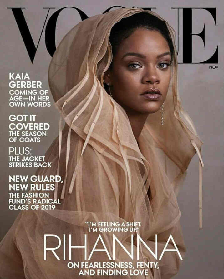 VOGUE USA magazine side cover  November 2019